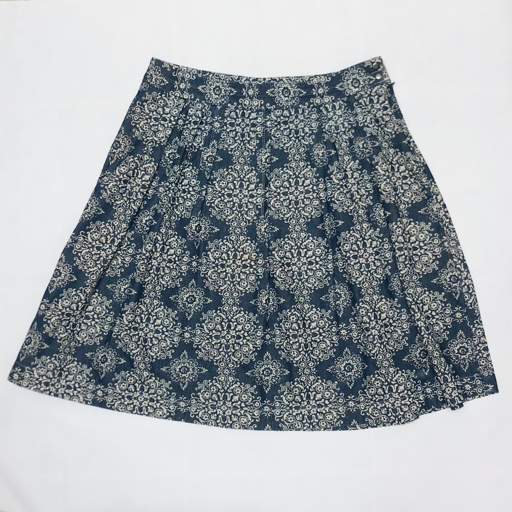 Ann Taylor LOFT Skirt 6 Pleated A-Line 100% Cotton